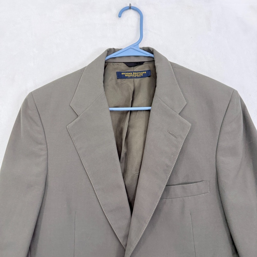Vintage Brooks Brothers Sport Coat Mens 38 Gray Two Buttons Business Casual - Picture 3 of 14